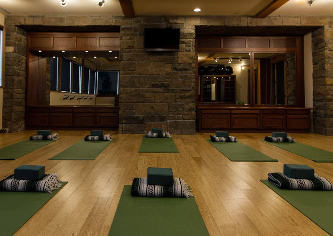 fitness room with yoga mats